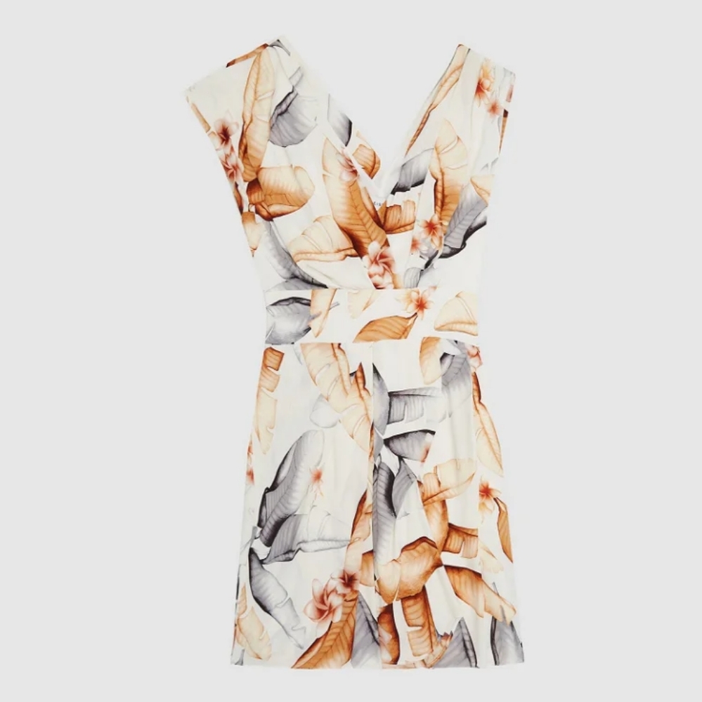 NWT REISS | $370 Dione Leaf Print Dress - Picture 5 of 7